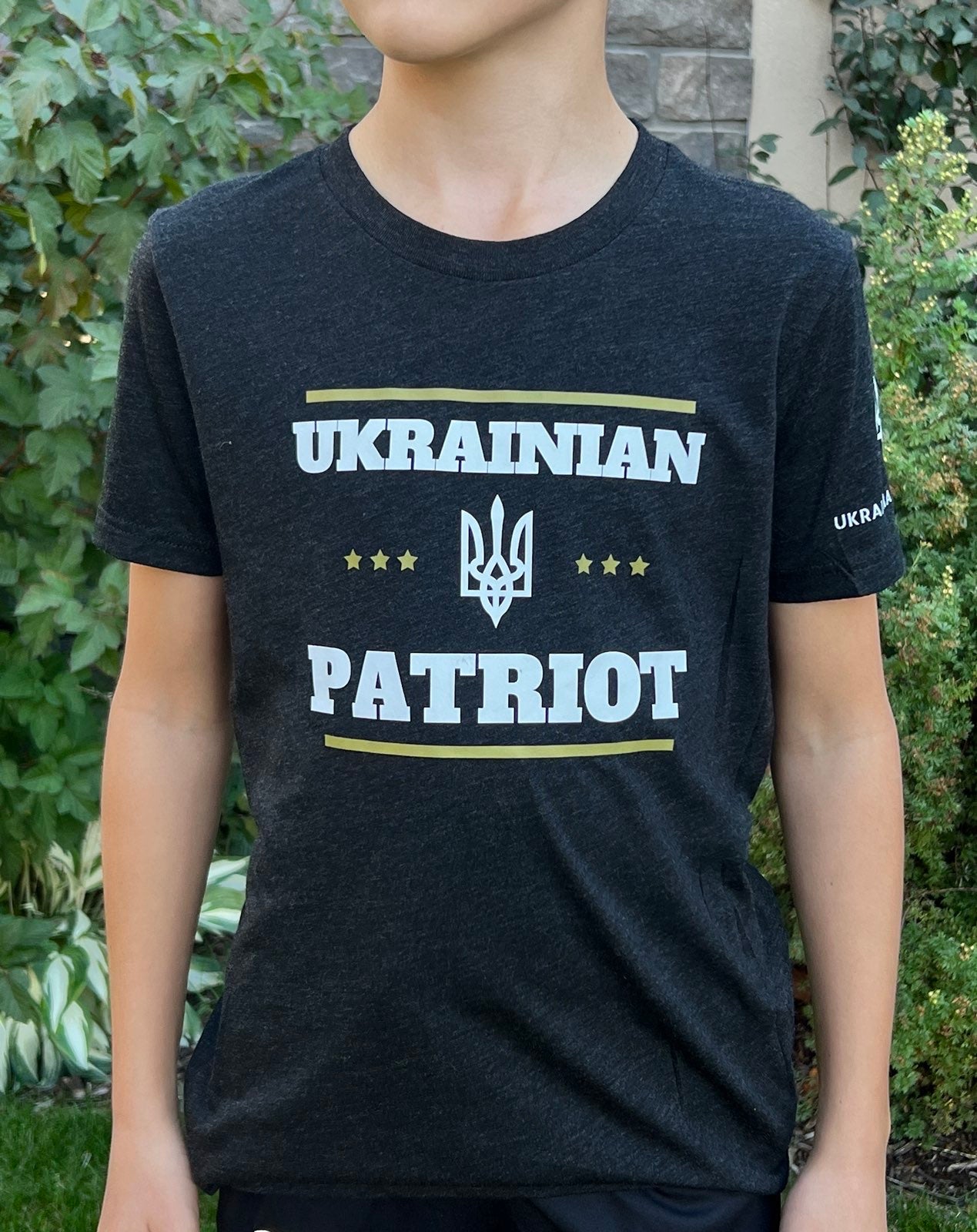 Kid's Ukrainian Patriot Stars Tshirt
